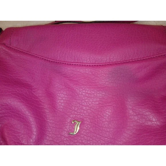 Women's Juicy Couture Crossbody Hobo Handbag Hot Pink Gold Medium - Picture 10 of 12